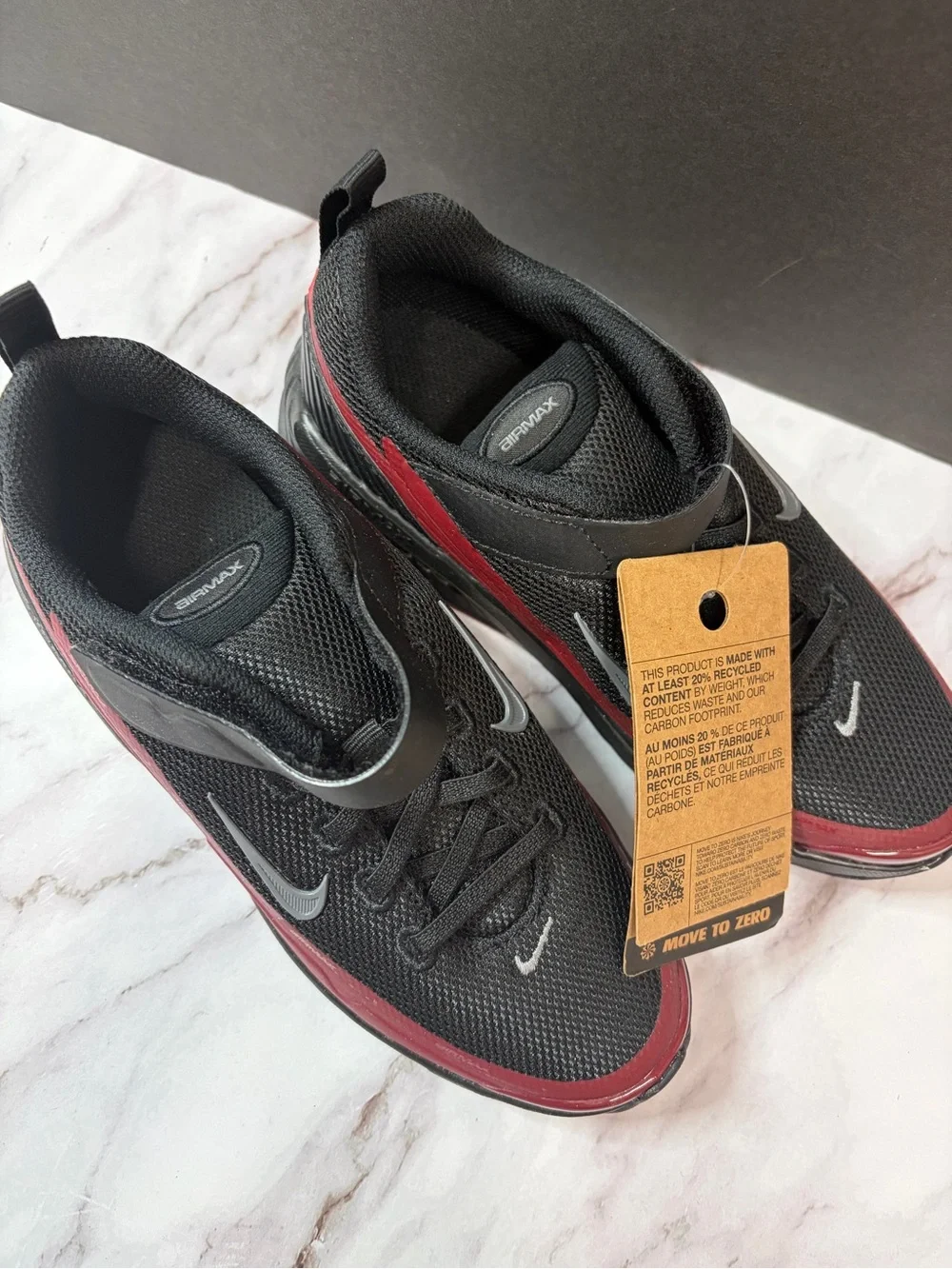 Kids Black and Burgundy Nike Athletic Sneakers